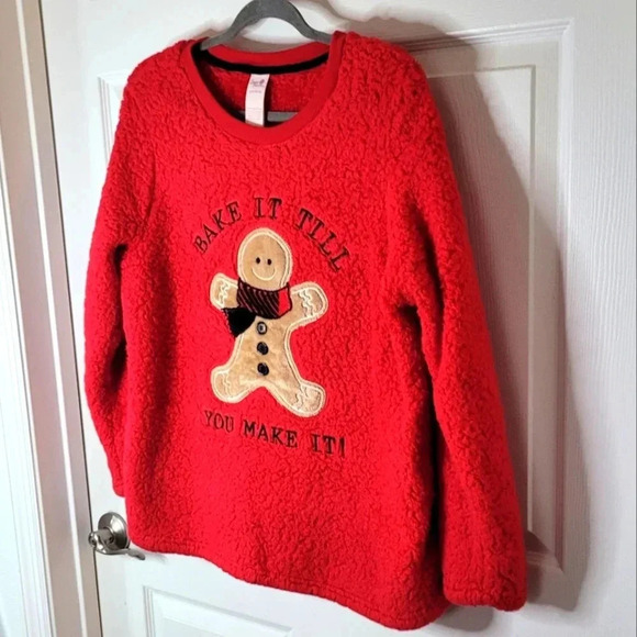 SECRET TREASURE Women's Satiny Soft Plush Holiday Sweater - Picture 2 of 7